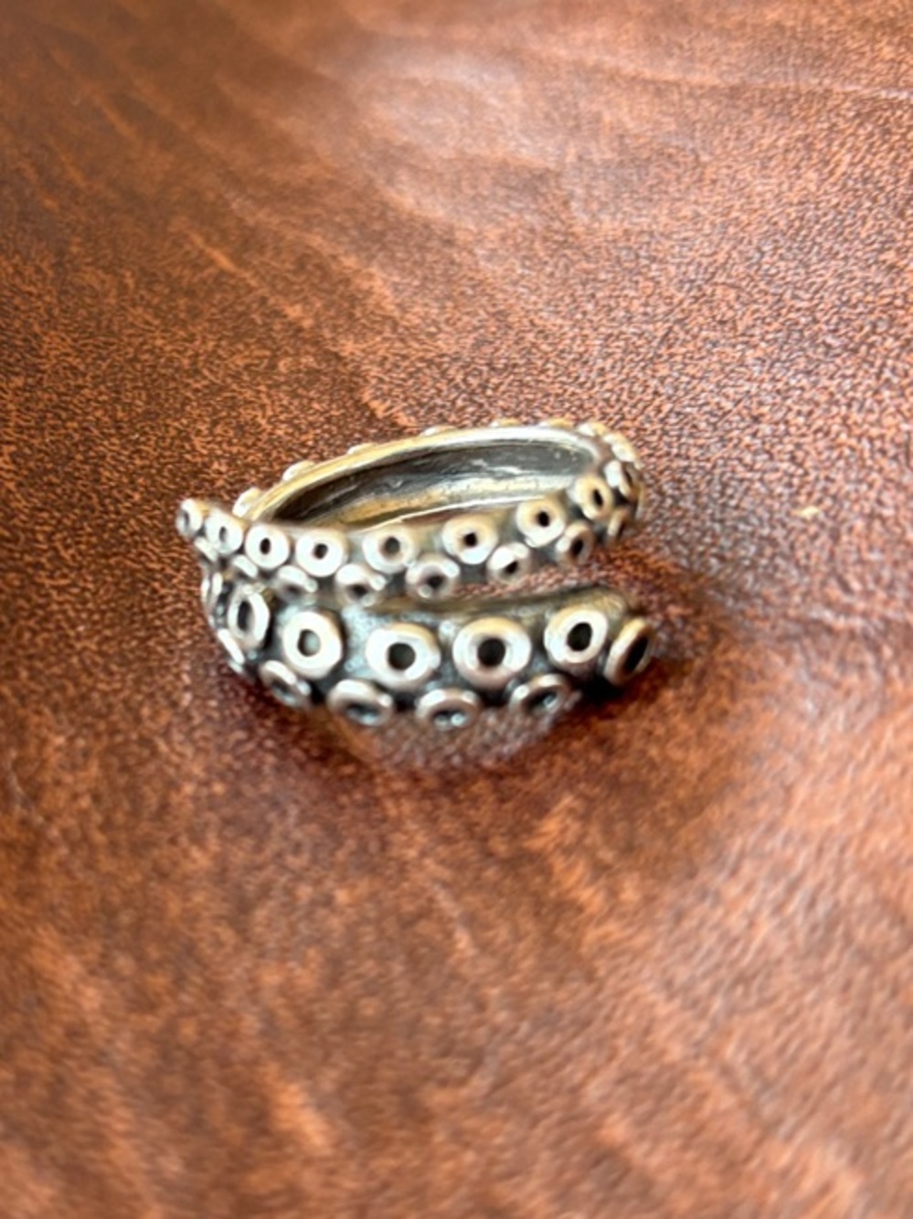 Silver Octopus Tentacle Wrap Ring - Women's Jewelry